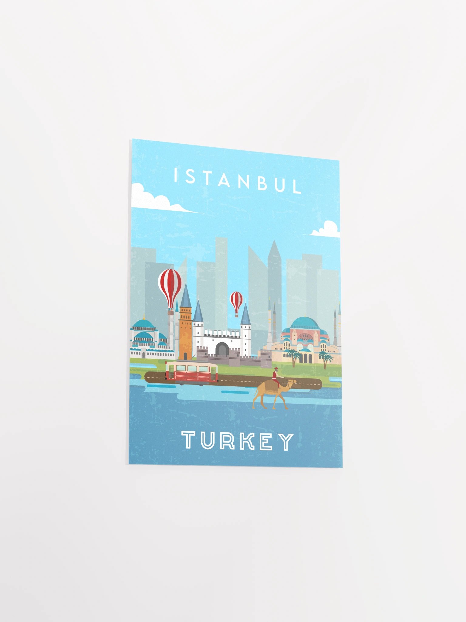 Istanbul, Turkey — Retro travel minimalist poster, retro travel art product image (8)