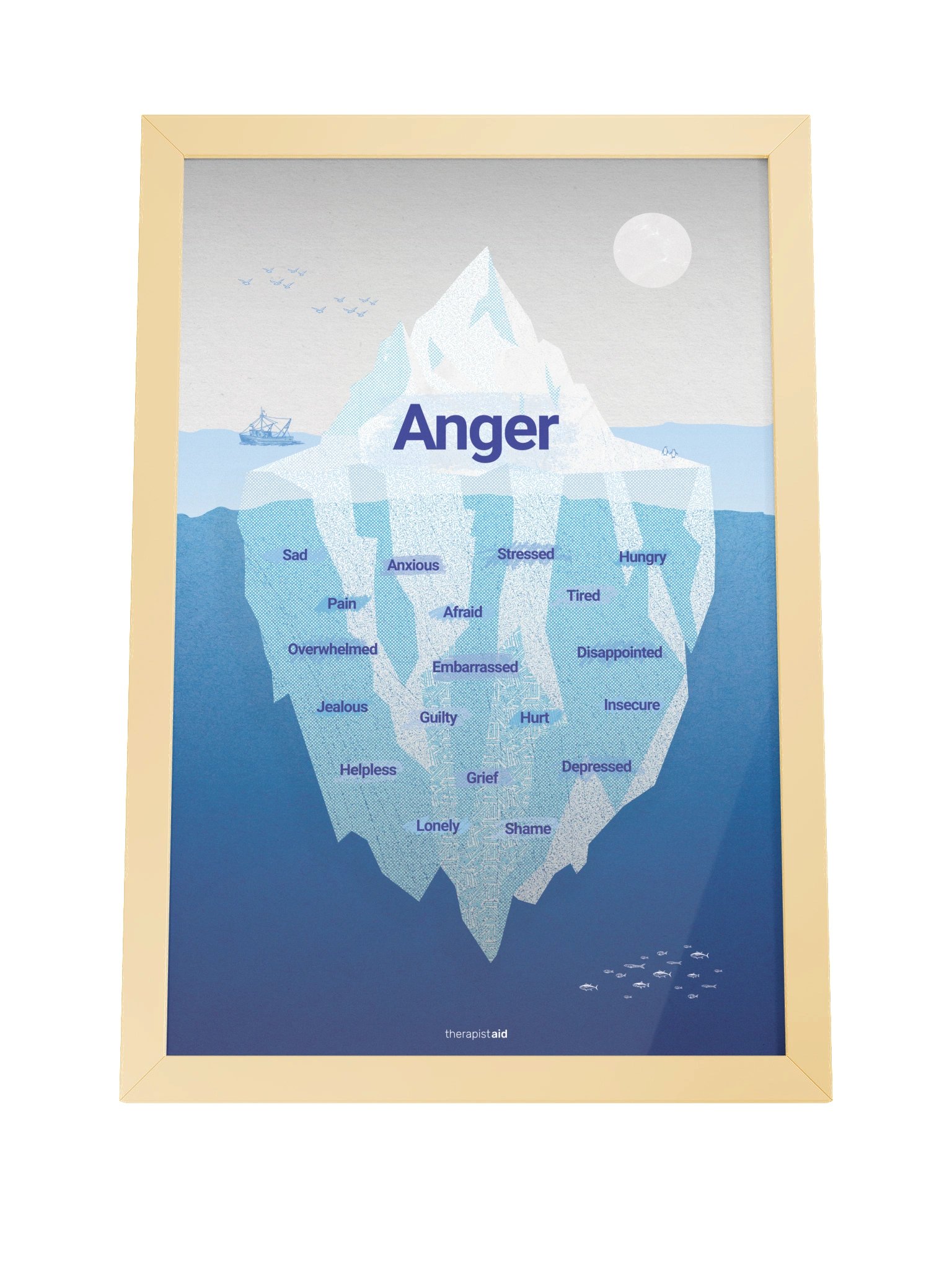 Anger Iceberg framed artwork (papercraft style) product image (4)