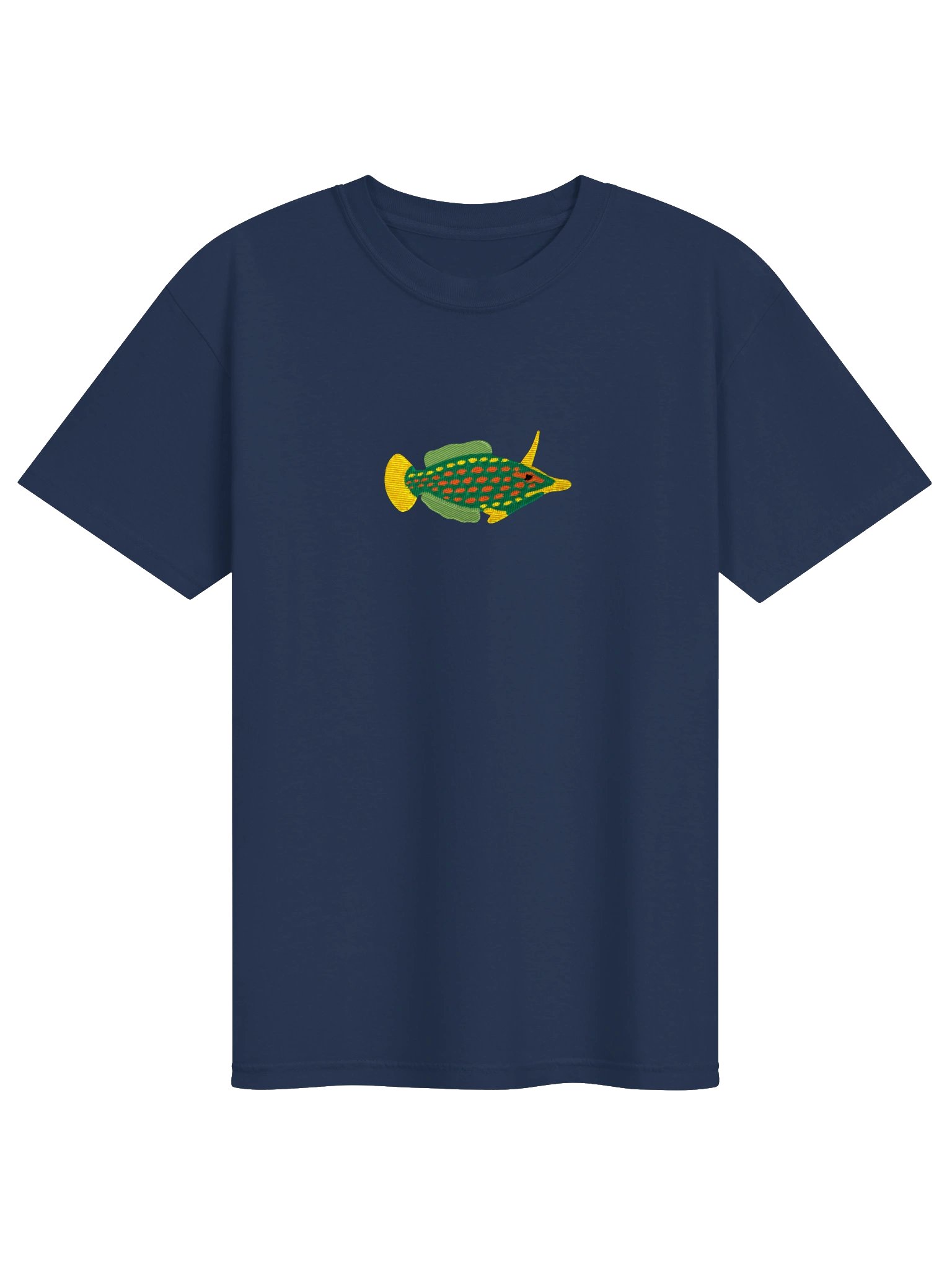 Orange-Spotted Filefish Embroidered Shirt | Reef Aquarium Fish Embroidery Tee | Saltwater Marine Fish Apparel product image (9)