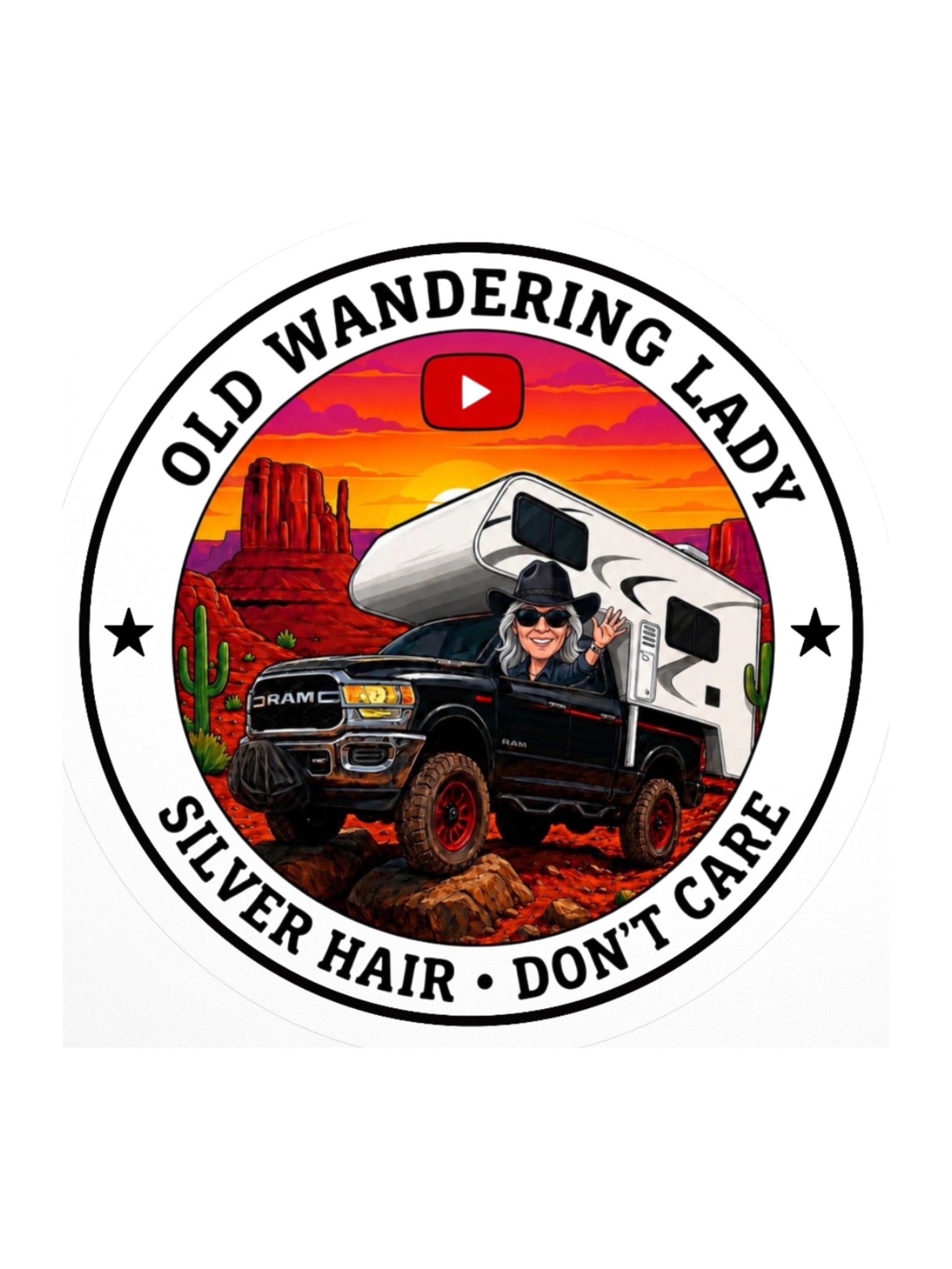 Desert Roads 3" Youtube Decal product image (1)