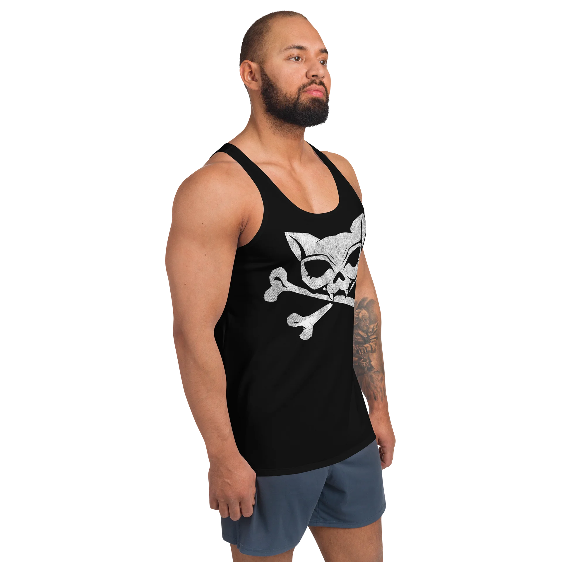 White Kat Skull Designer Tee product image (3)