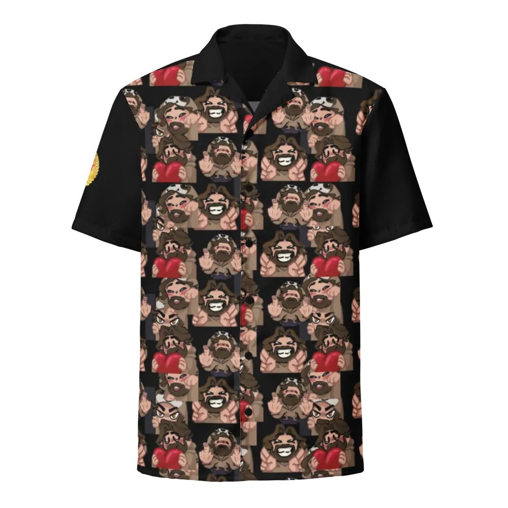 CWxGAMES – Emote All-Over Button-Up product image (1)