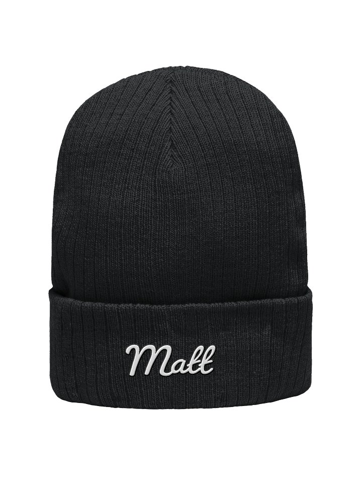 Ethereal Script Ribbed Beanie product image (1)