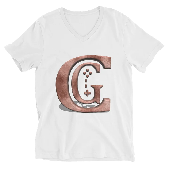 V-Neck Rose Gold Logo T-shirt product image (1)