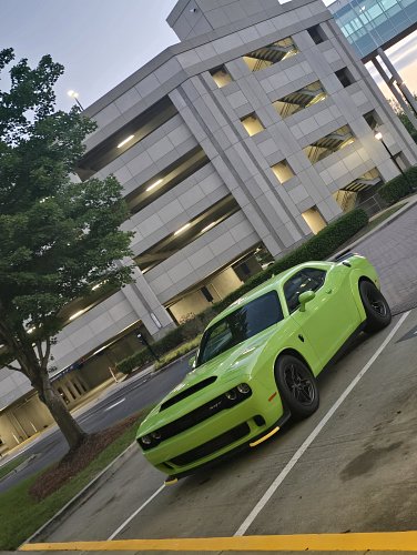 Nothing like a Dodge Demon 170 waiting for you after coming out from work 
#dodge #Challenger #Demon #SRT #Mopar