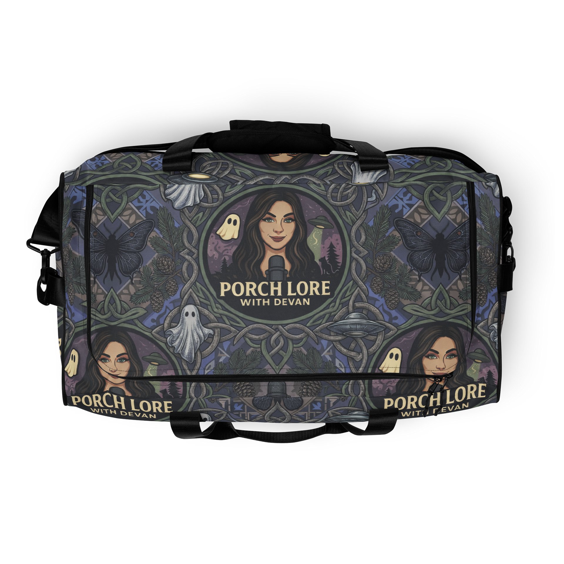 PORCH LORE DEVAN PERIWINKLE MOTH DUFFLE BAG product image (8)