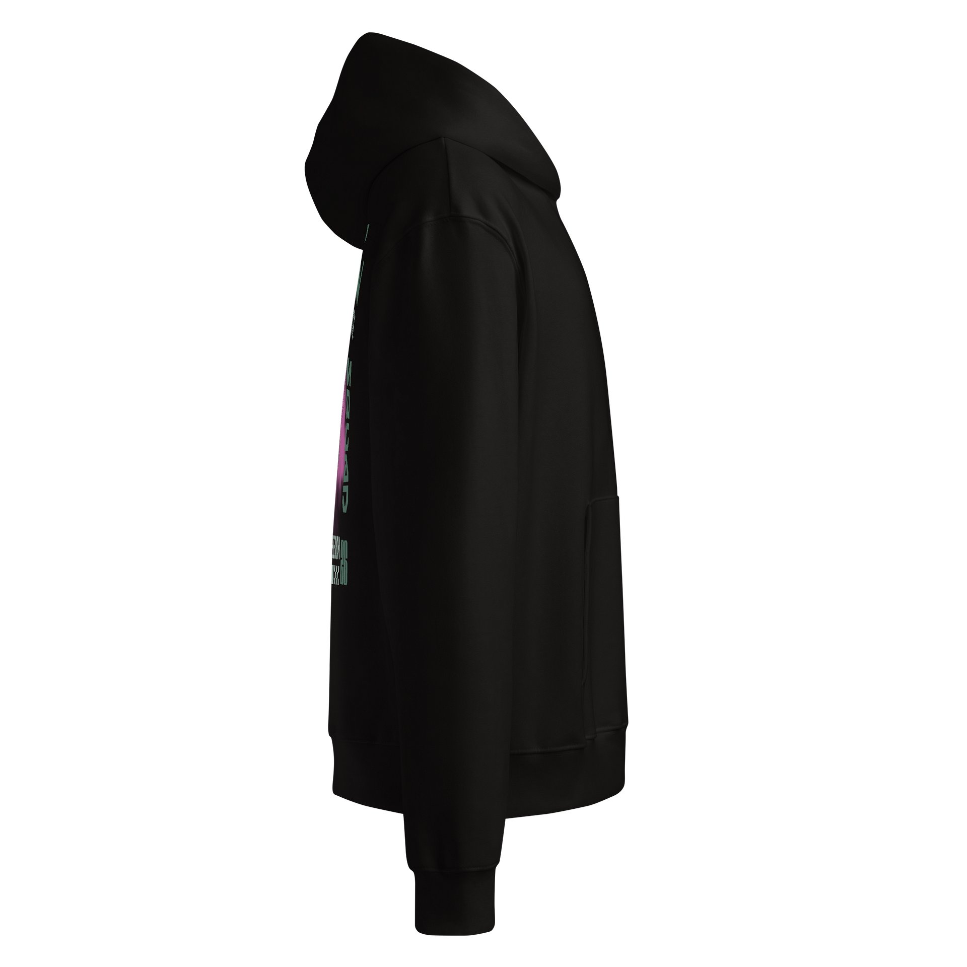 Urban Butterfly Unisex Bella Champ Butterfly Hoodie R3CVR.i by EQALL® Originals_Green / Cyclamen product image (4)