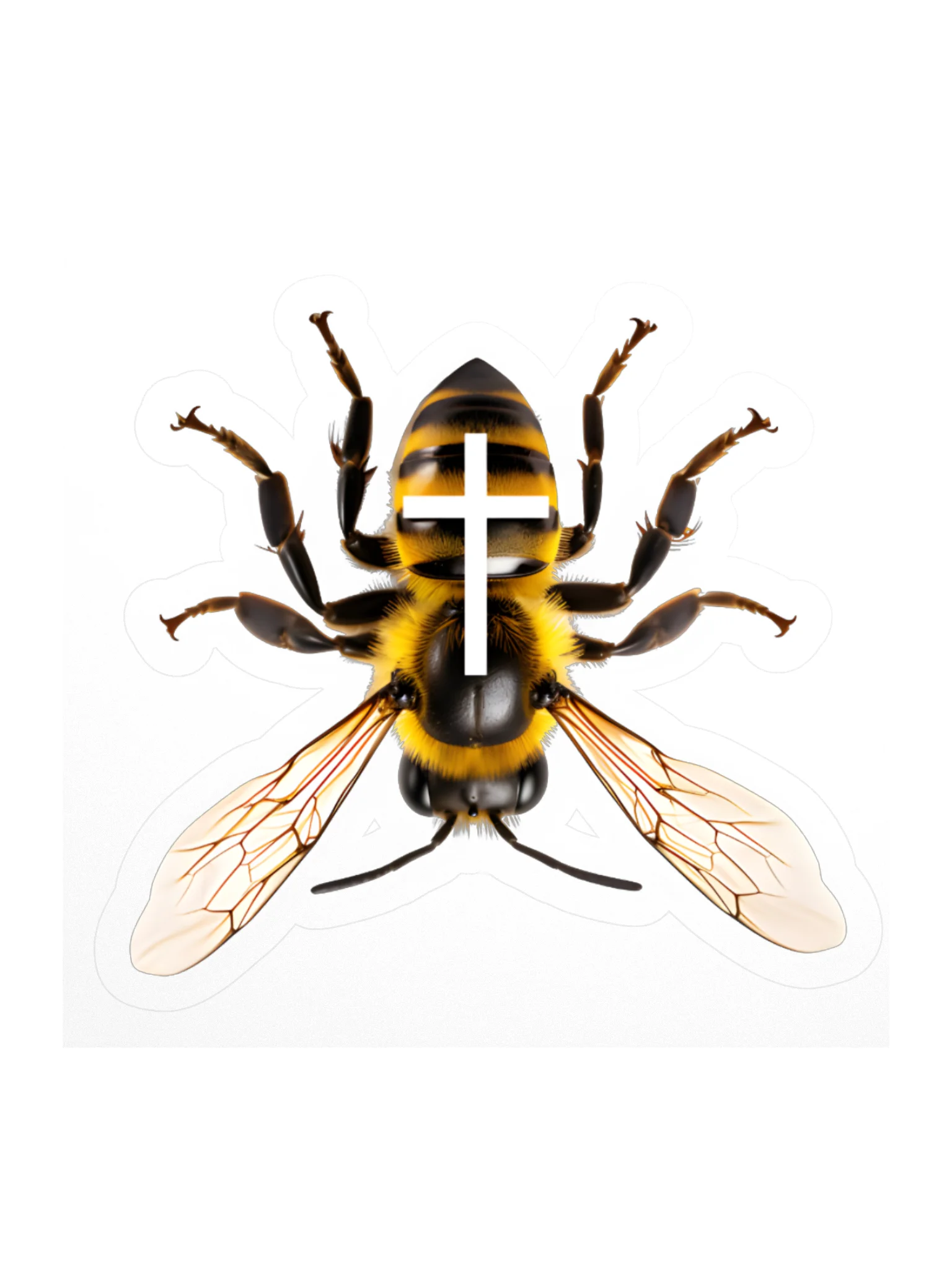 BEE CROSS STICKER product image (1)