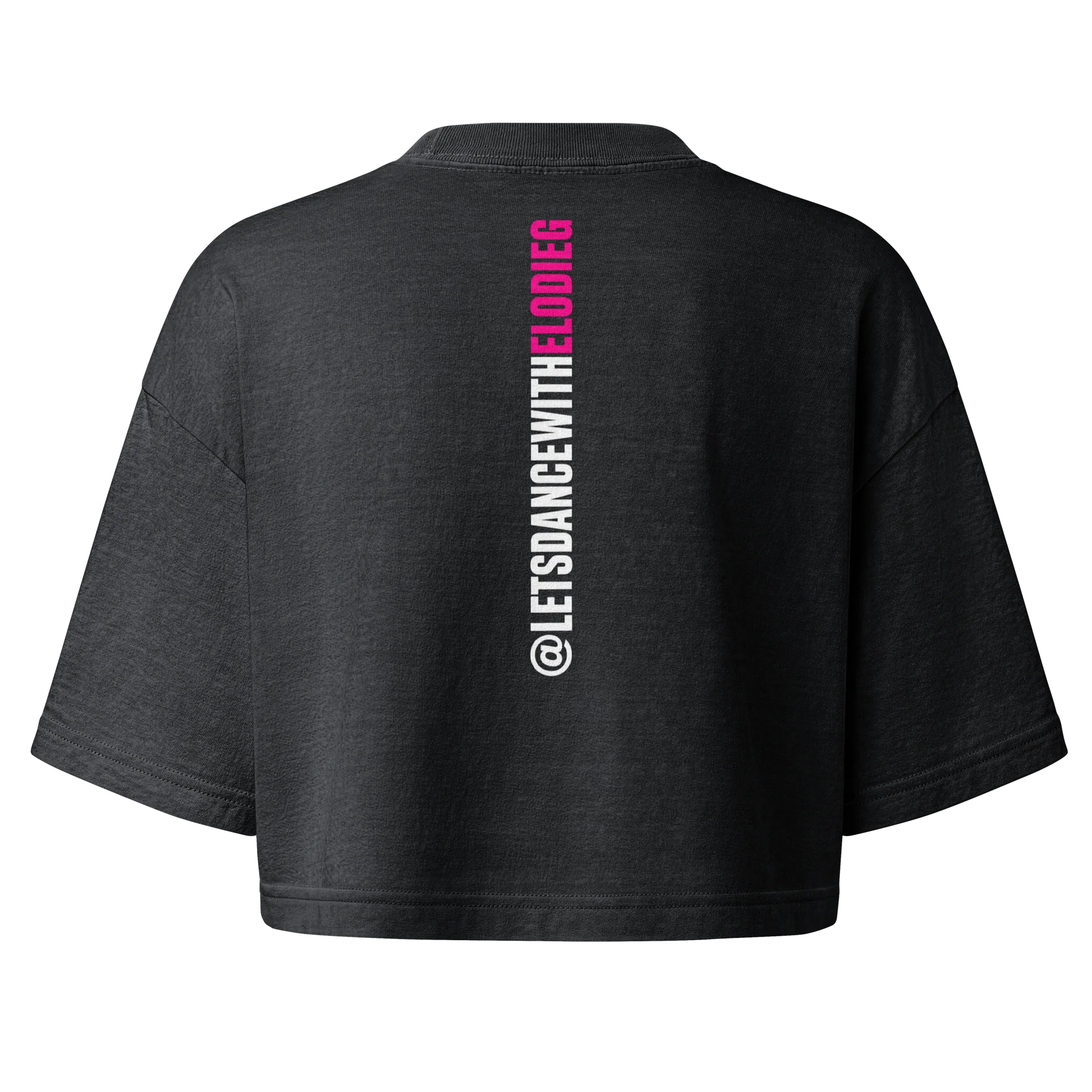 Bold Magenta Glitch Crop Tee product image (2)