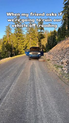 Learned a lesson here to always have the proper tools when going out into the mountains, hit a boulder and blew my tire, had ...