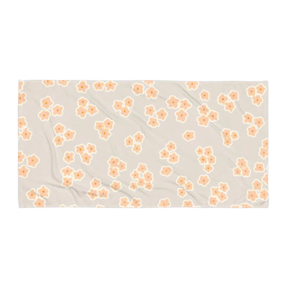 TINY DAISY PEACH BEACH TOWEL - Pfirsichmuster Handtuch product image (3)