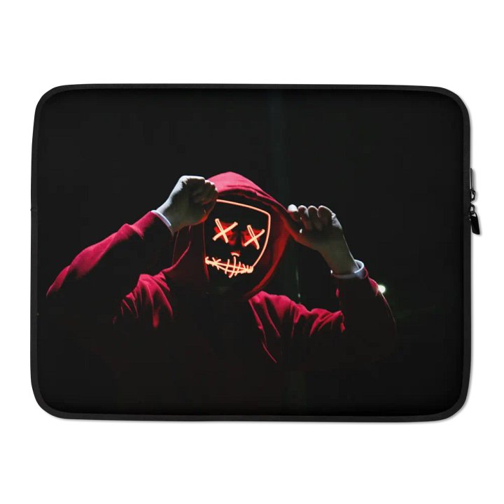 Glowing Mask 13 & 15 Inch Laptop Sleeve - Unique Protection with Futuristic Design product image (2)