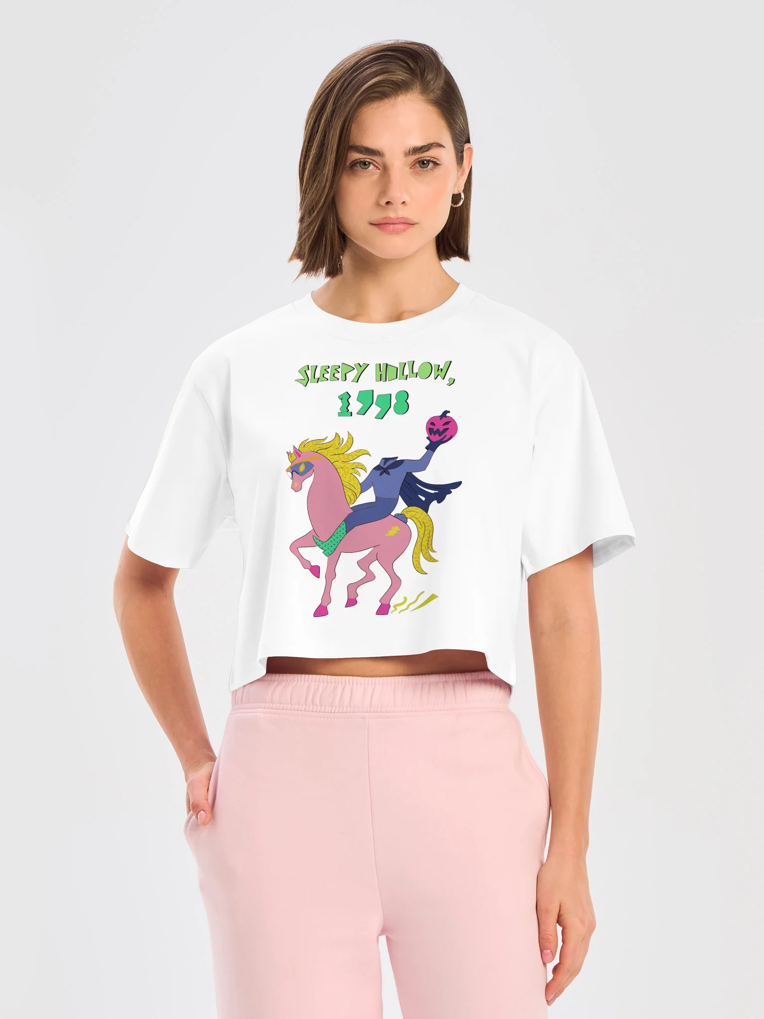 “Sleepy Hollow, 1998” Dayglo Crop Top product image (5)