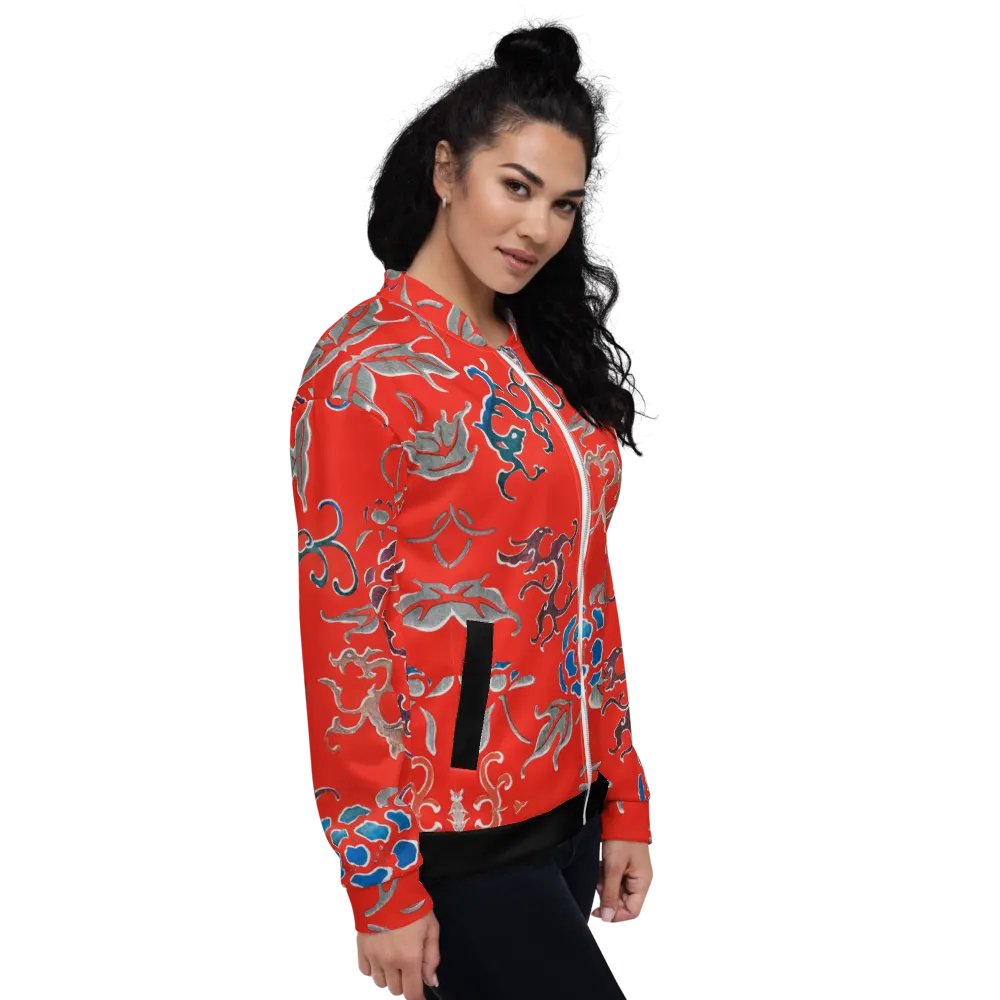 Red Dragon Print Unisex Bomber Jacket product image (6)