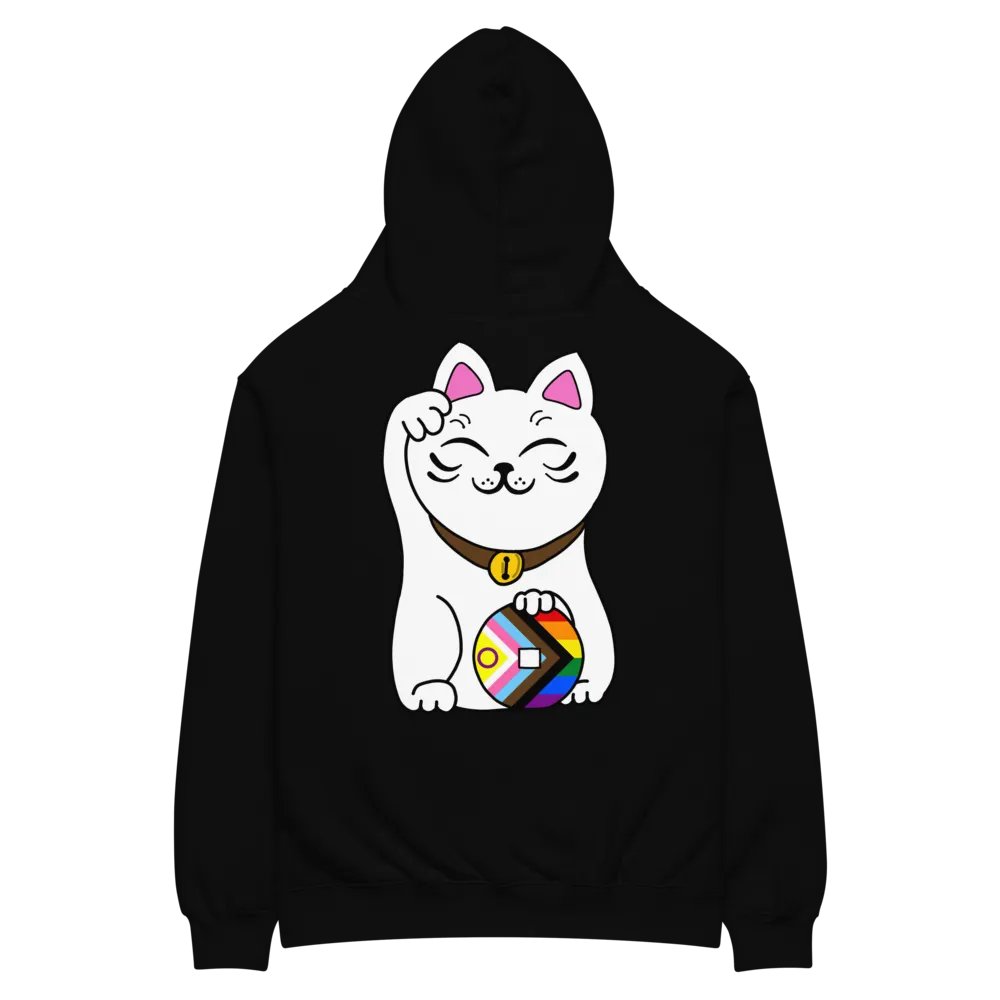 Maneki neko progressive pride hoodie product image (8)