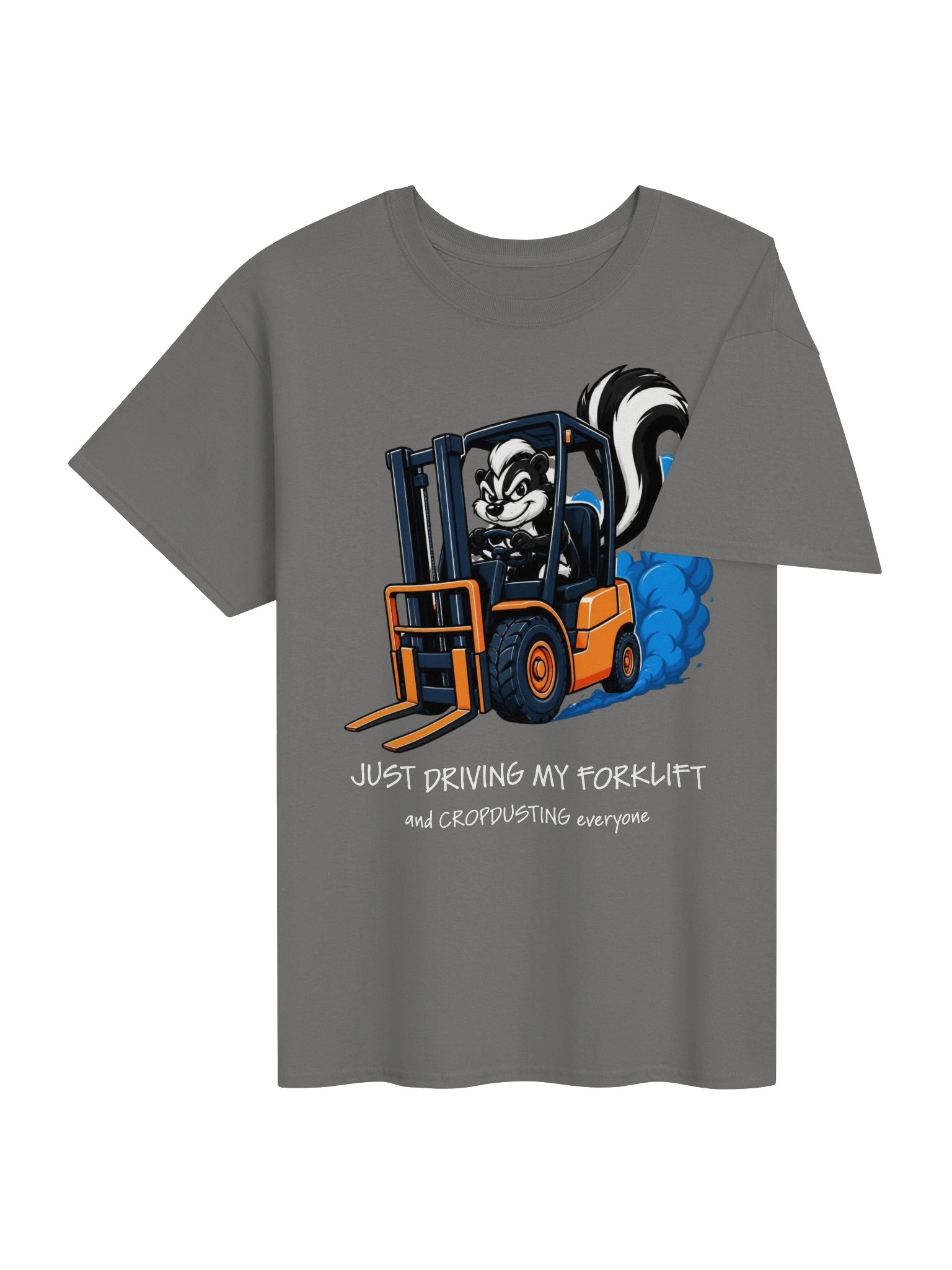 Forklift Cropduster charcoal T-Shirt product image (4)