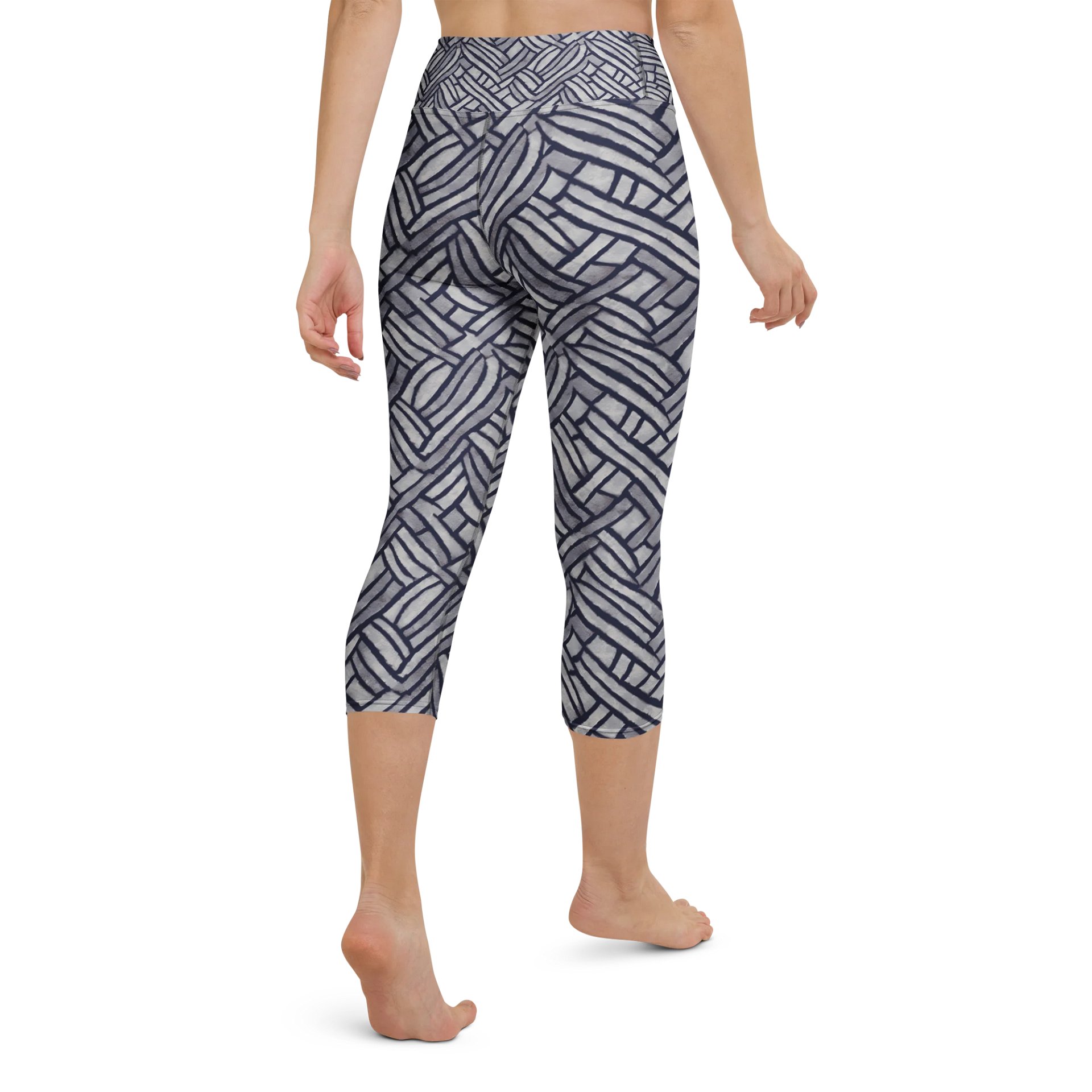 Grey Rectangles Capri Leggings product image (3)
