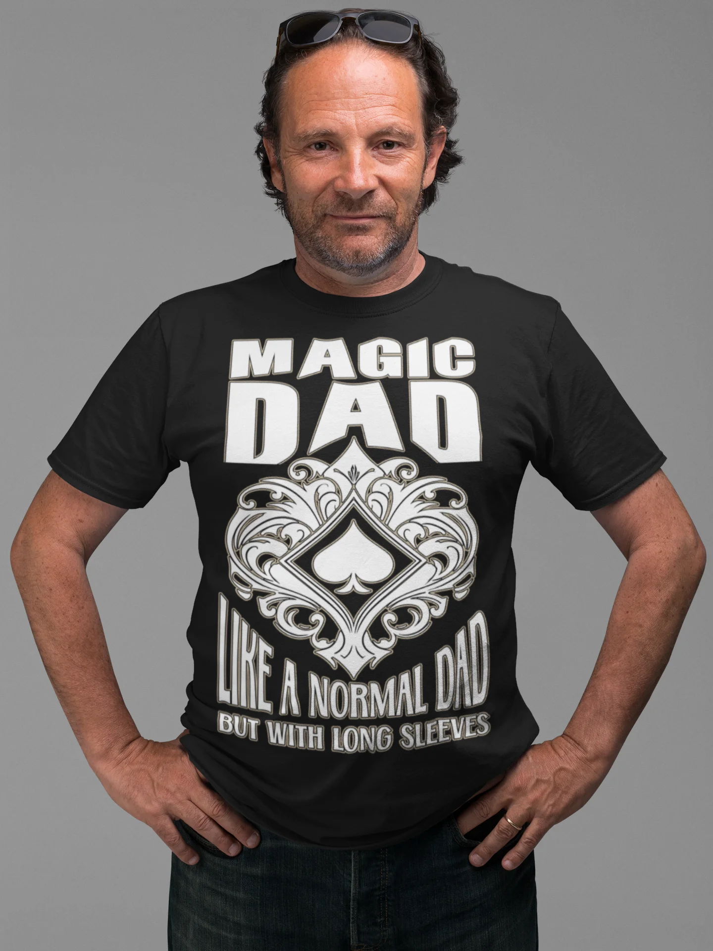 Magic Dad, Like a Normal Dad, But With Long Sleeves Tee product image (1)