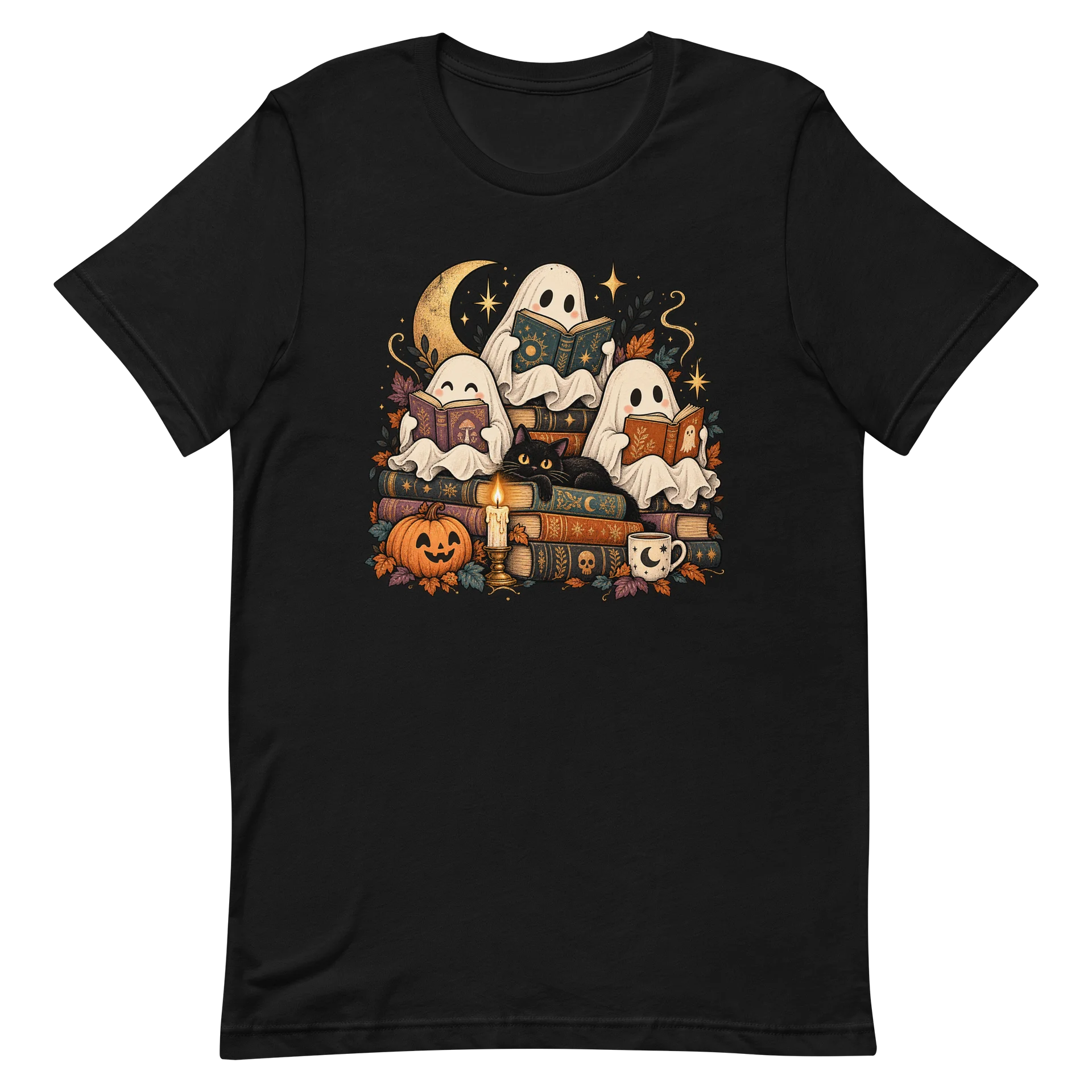 Cozy Ghost Book Club Halloween Tee product image (2)