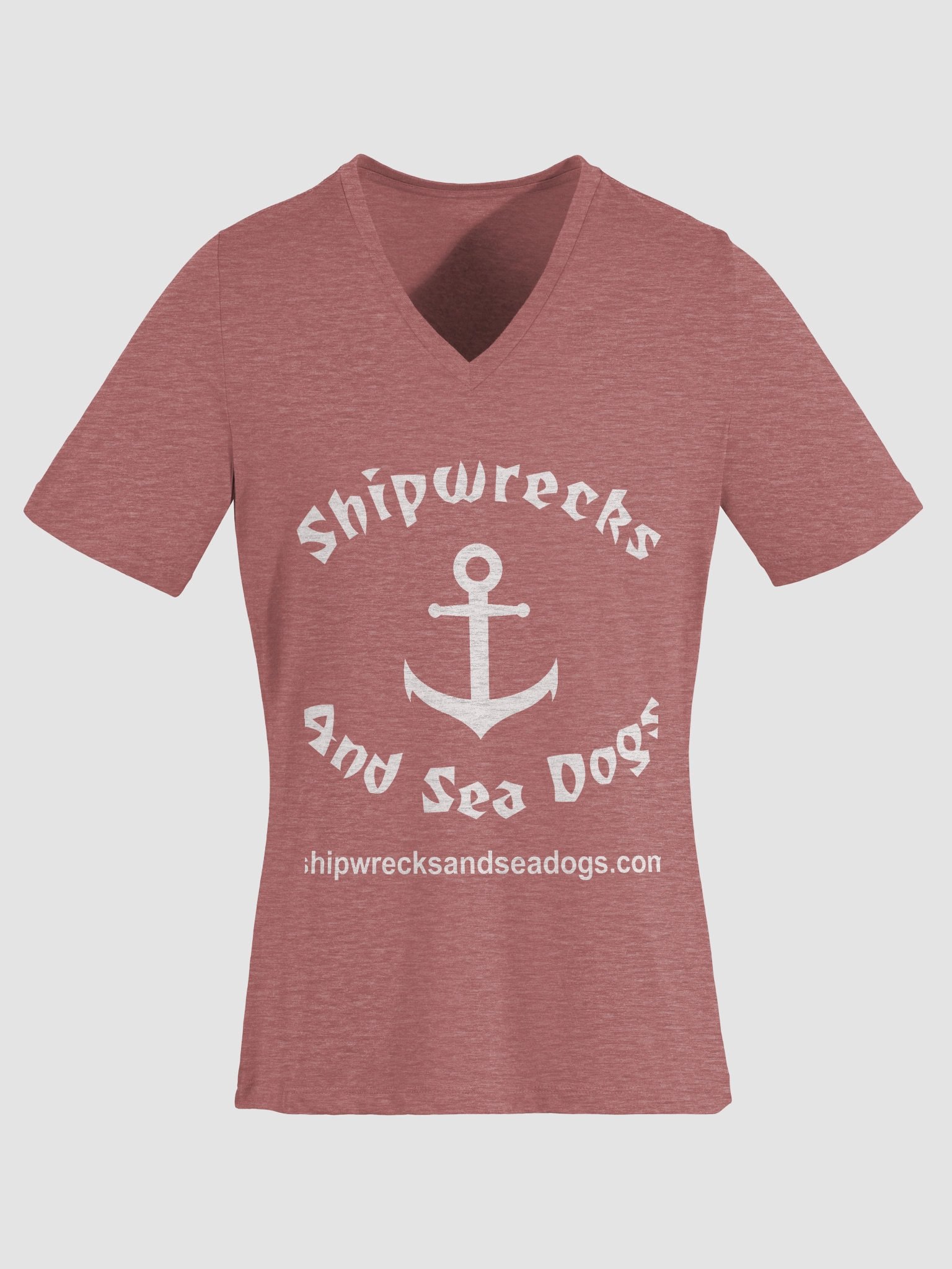 Women's V-neck Shipwrecks and Sea Dogs Logo T-Shirt product image (26)