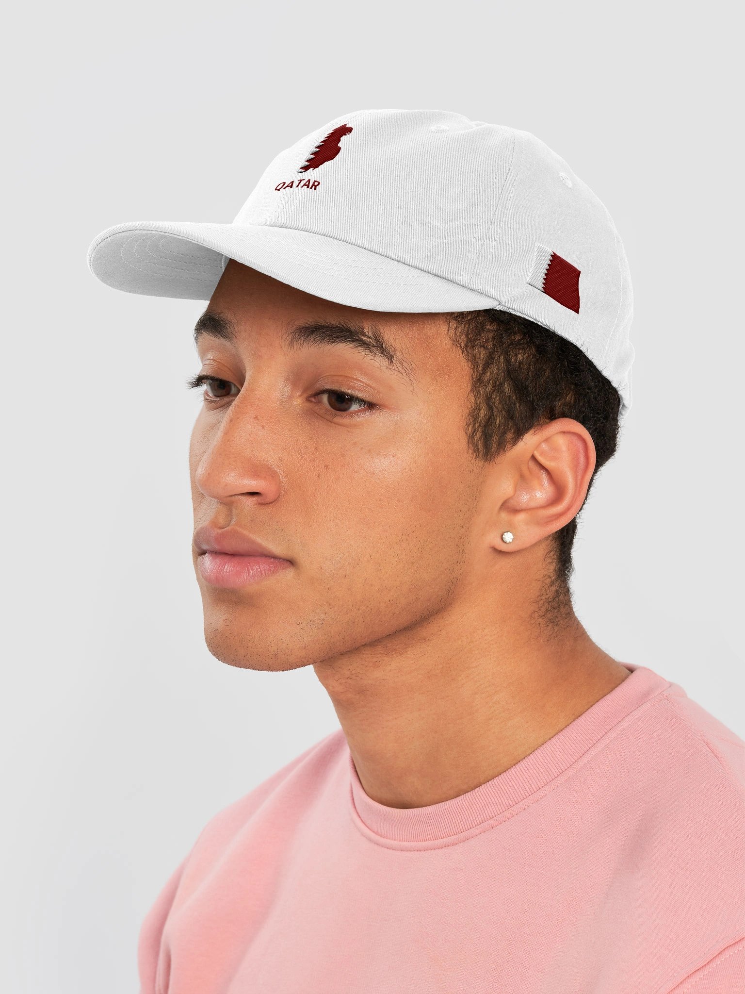 Qatar 2026 World Cup Flag Dad Hat - Qatar Soccer Fan Cap - Premium Embroidered Chino Cotton Twill product image (7)