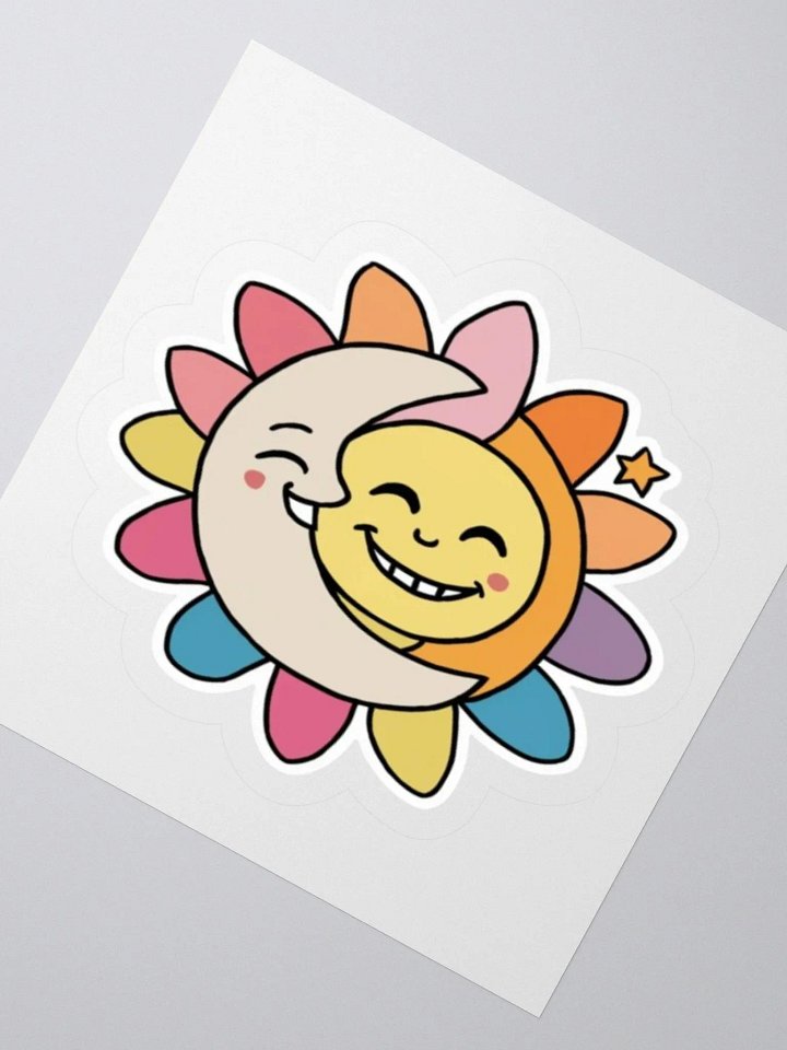 Exclusive Sun & Moon Whimsical Sticker | Premium Kiss Cut Vinyl | Perfect for Laptops, Cars & More product image (2)