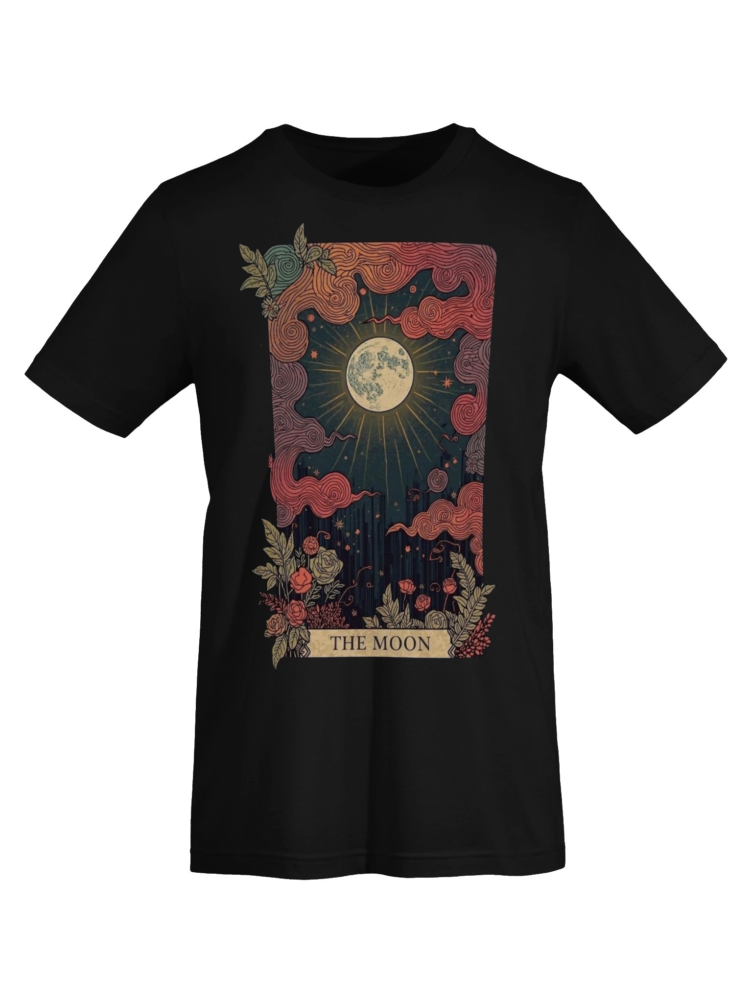 Moon Tarot Shirt, Celestial Graphic Tee, Mystical Art Nouveau product image (6)