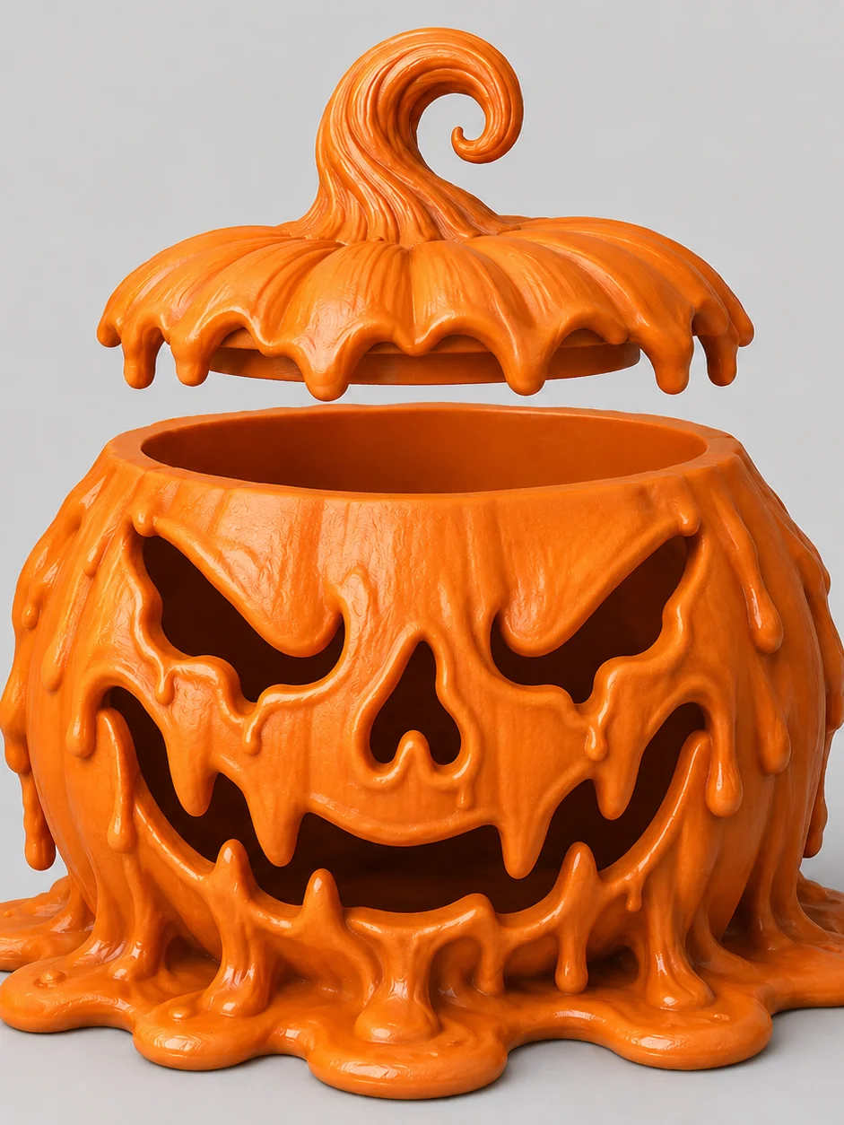 Melting Pumpkin w/ LED Tealight product image (2)