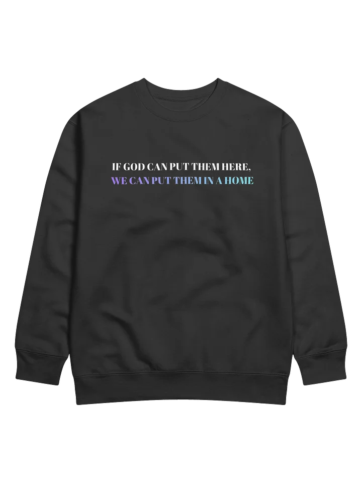 IF GOD CAN PUT THEM HERE, WE CAN PUT THEM IN A HOME SWEATSHIRT product image (1)