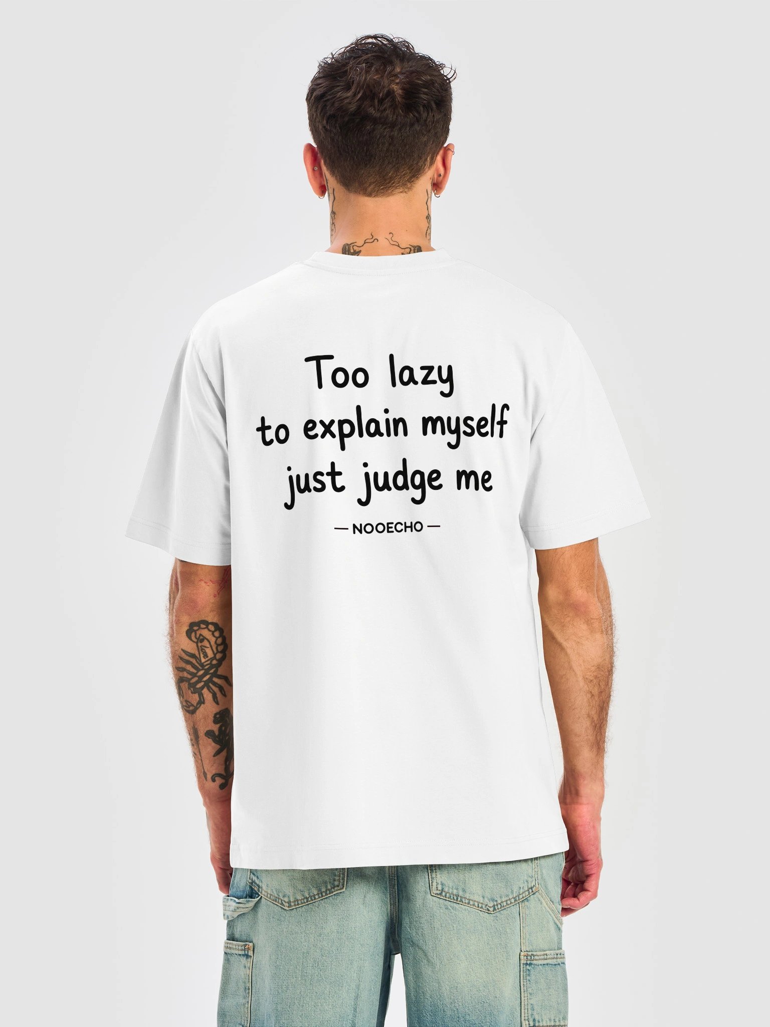 Too Lazy to Explain Myself, Just Judge Me – Funny Graphic T-Shirt product image (2)