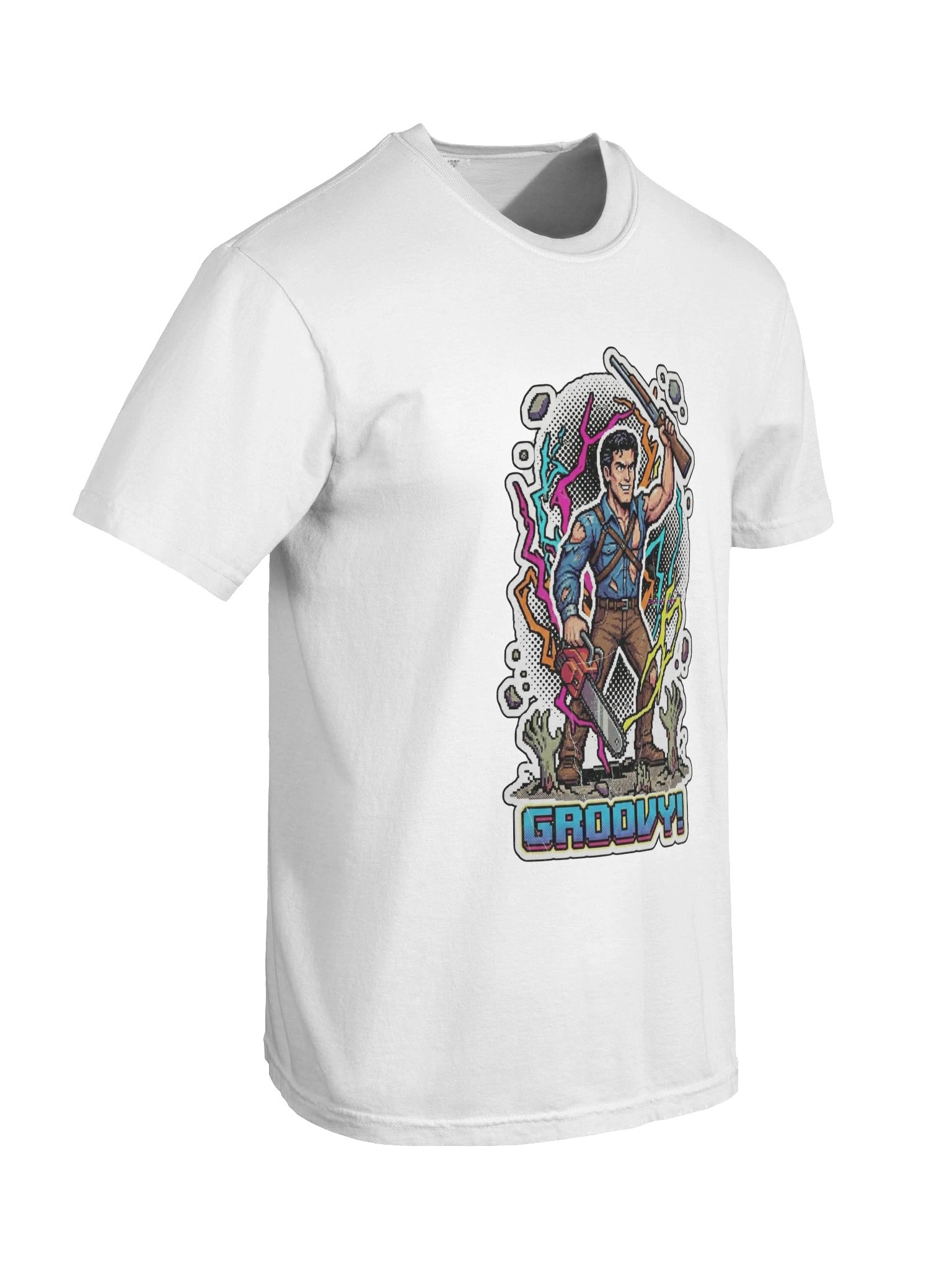 8-Bit Ash: Army of Darkness 90s Graphic Tee product image (8)