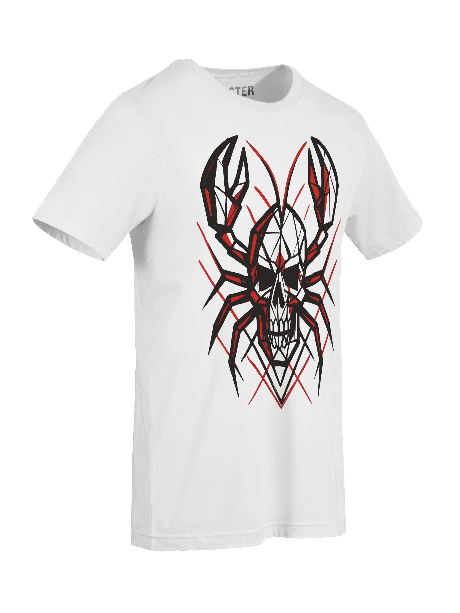 Geometric Lobster Skull T-Shirt | Edgy Streetwear Graphic Tee product image (10)