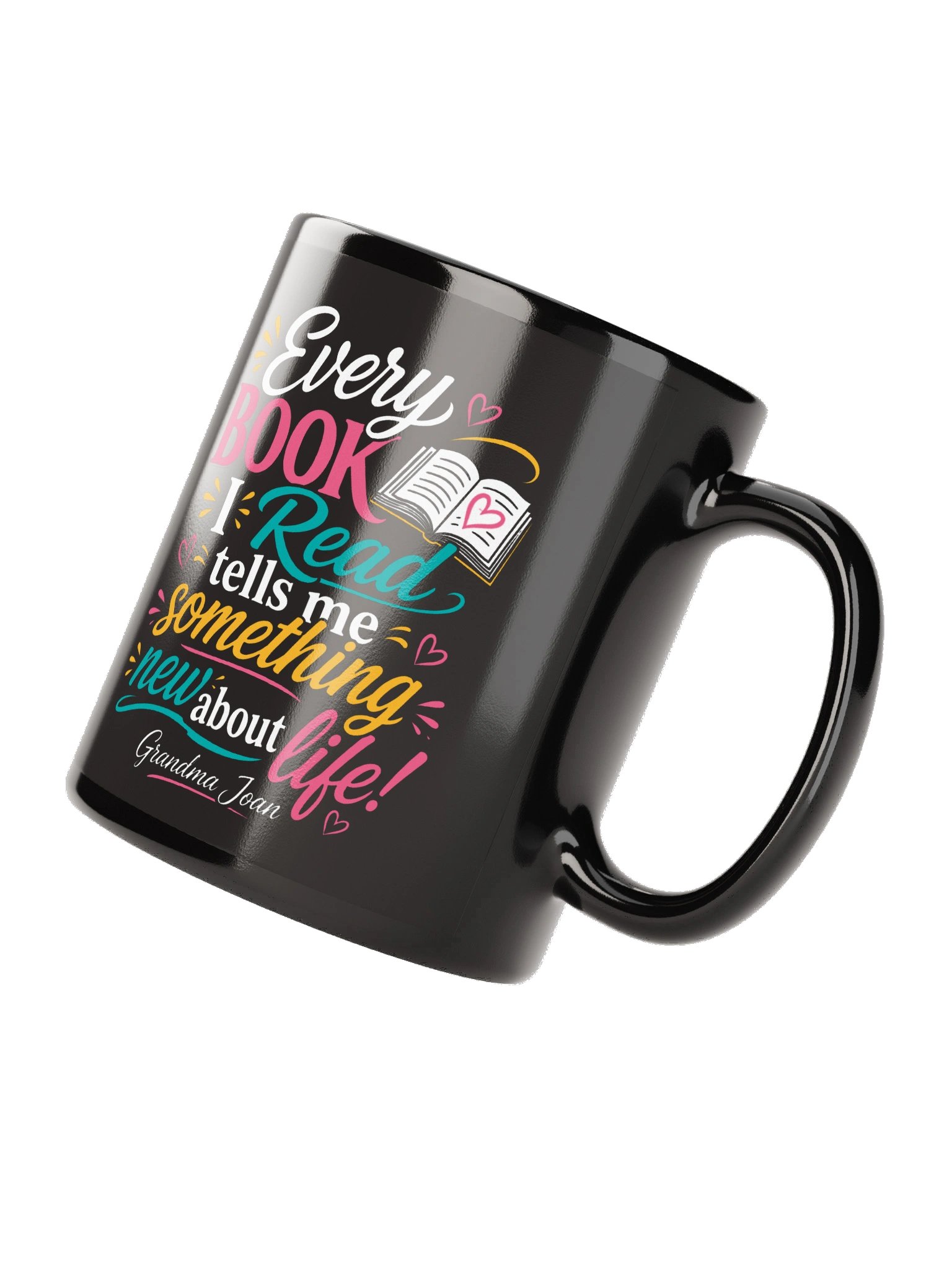 Every Book I Read tells me Something New about life! Black Mug product image (5)