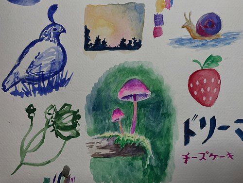 Sorry that I forgot to post art for a billion years ;u; Here is some watercolor stuff I did over a couple of livestreams.
#ar...
