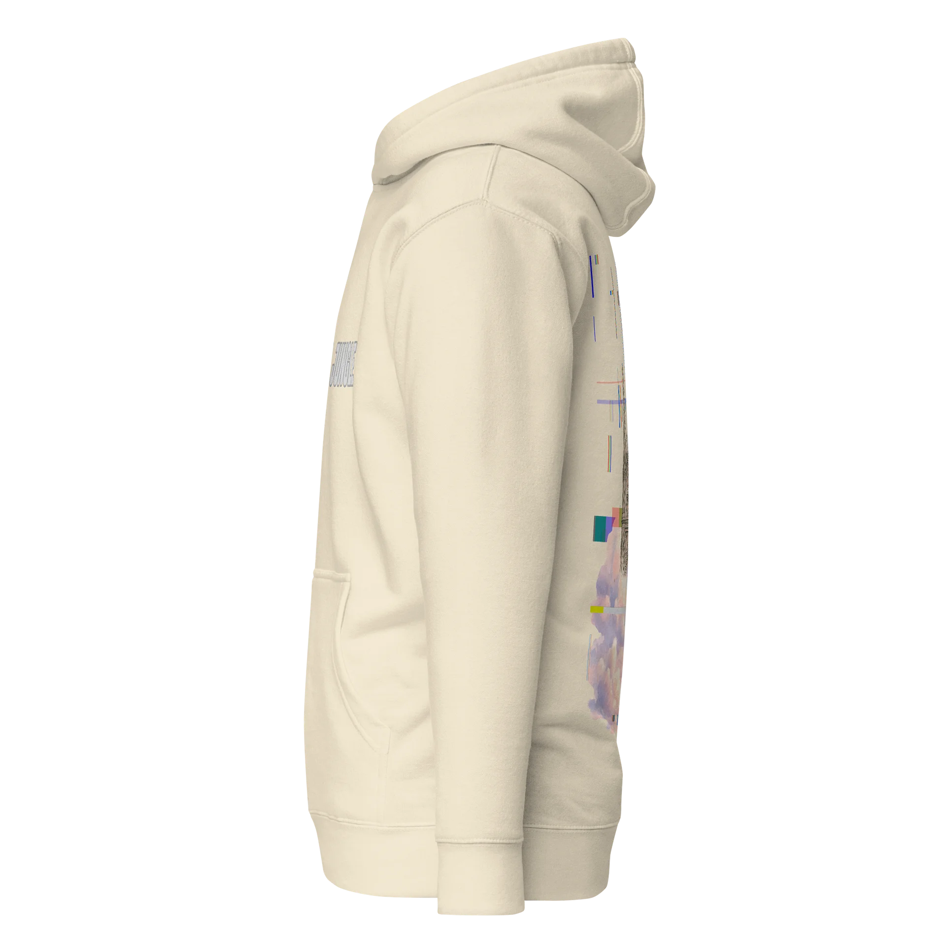 Sacred architecture, corrupted transfer Premium Hoodie product image (6)