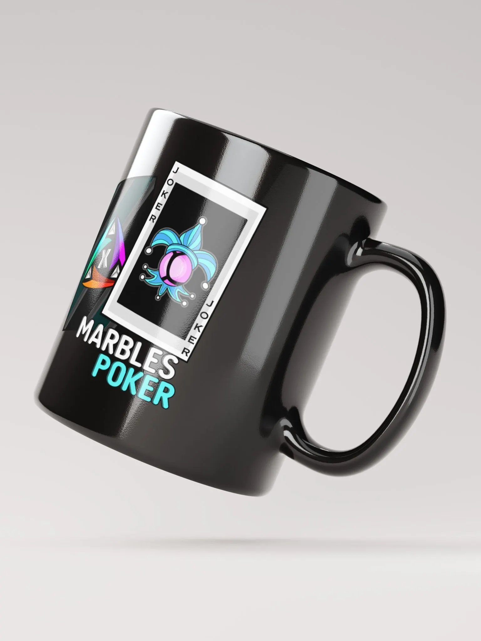 Marbles Poker V2 Black Glossy Mug product image (9)