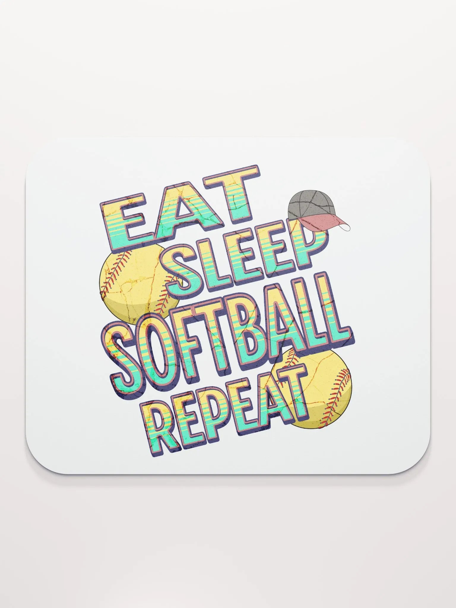Eat Sleep Softball Repeat Lover's Dream Mouse Pad product image (1)