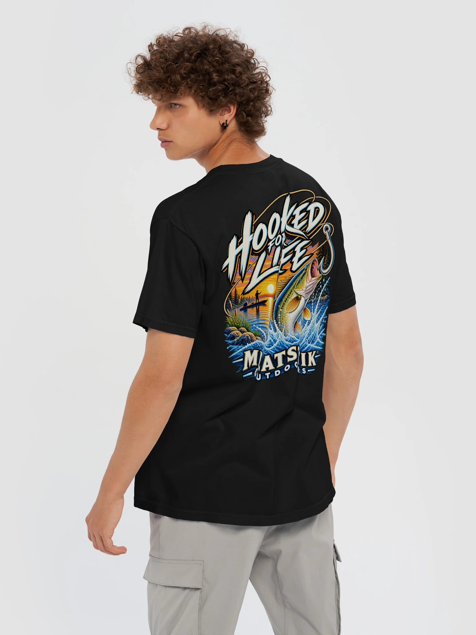 Hooked For Life Bass Fishing Tee product image (10)