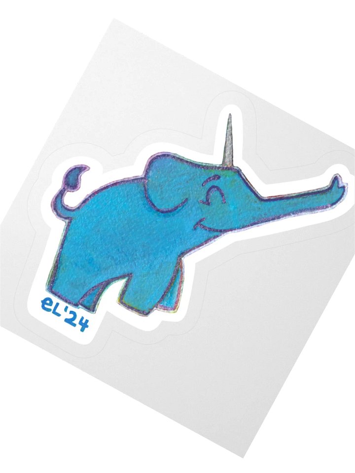 Elephant Unicorn Sticker product image (2)