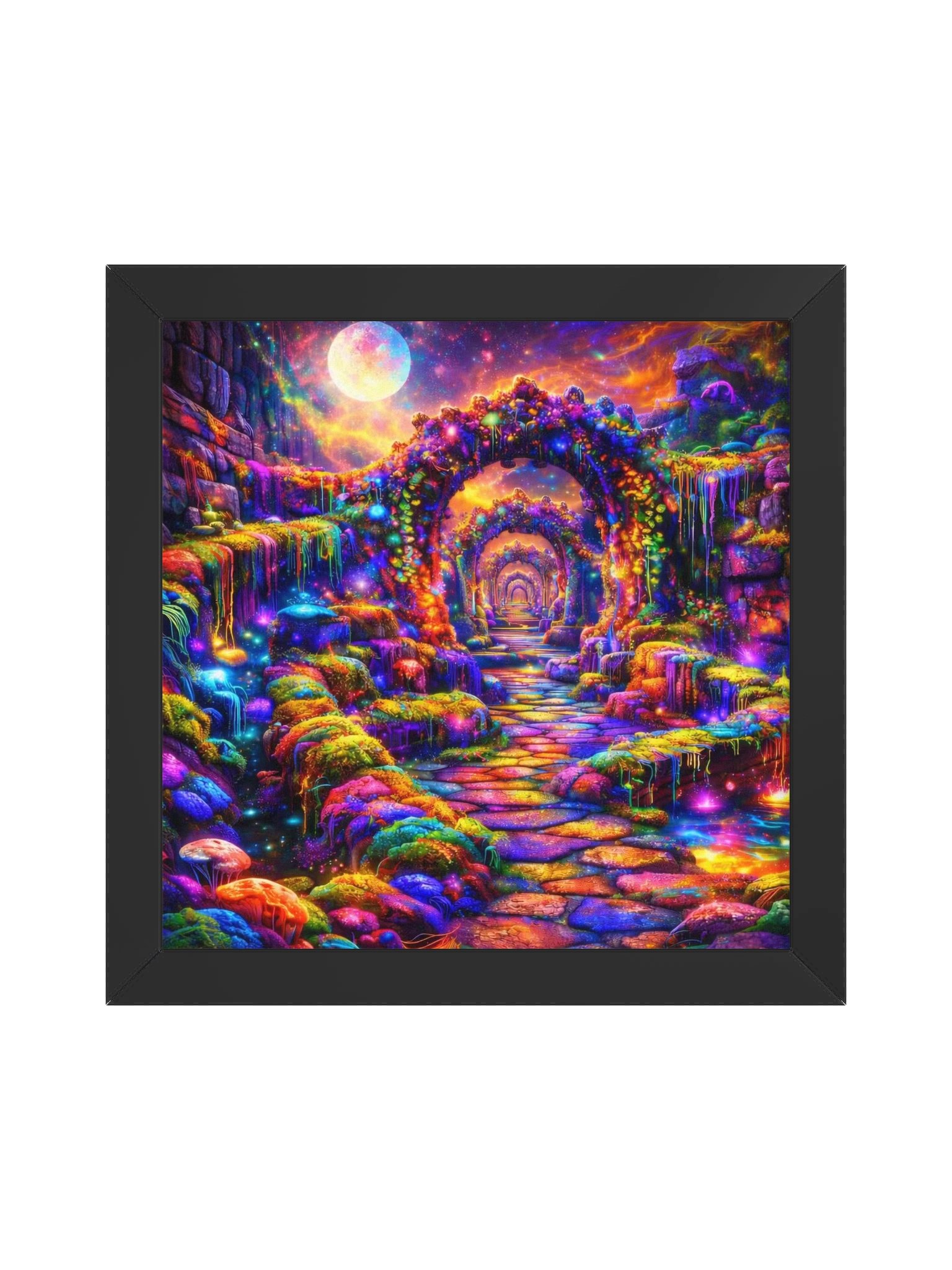Psychedelic Organic Labyrinth – Bioluminescent Ruins product image (4)