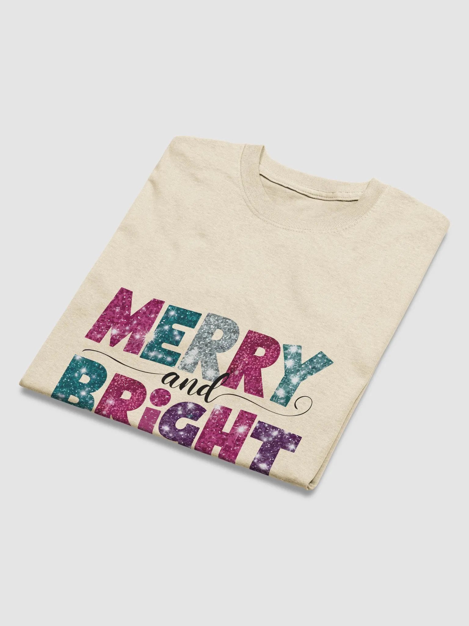 Merry and Bright T-Shirt with a Glittery Look product image (35)