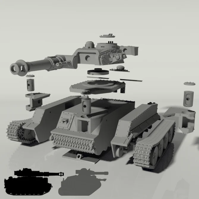 Grim Tiger Battle Tank STLs product image (5)