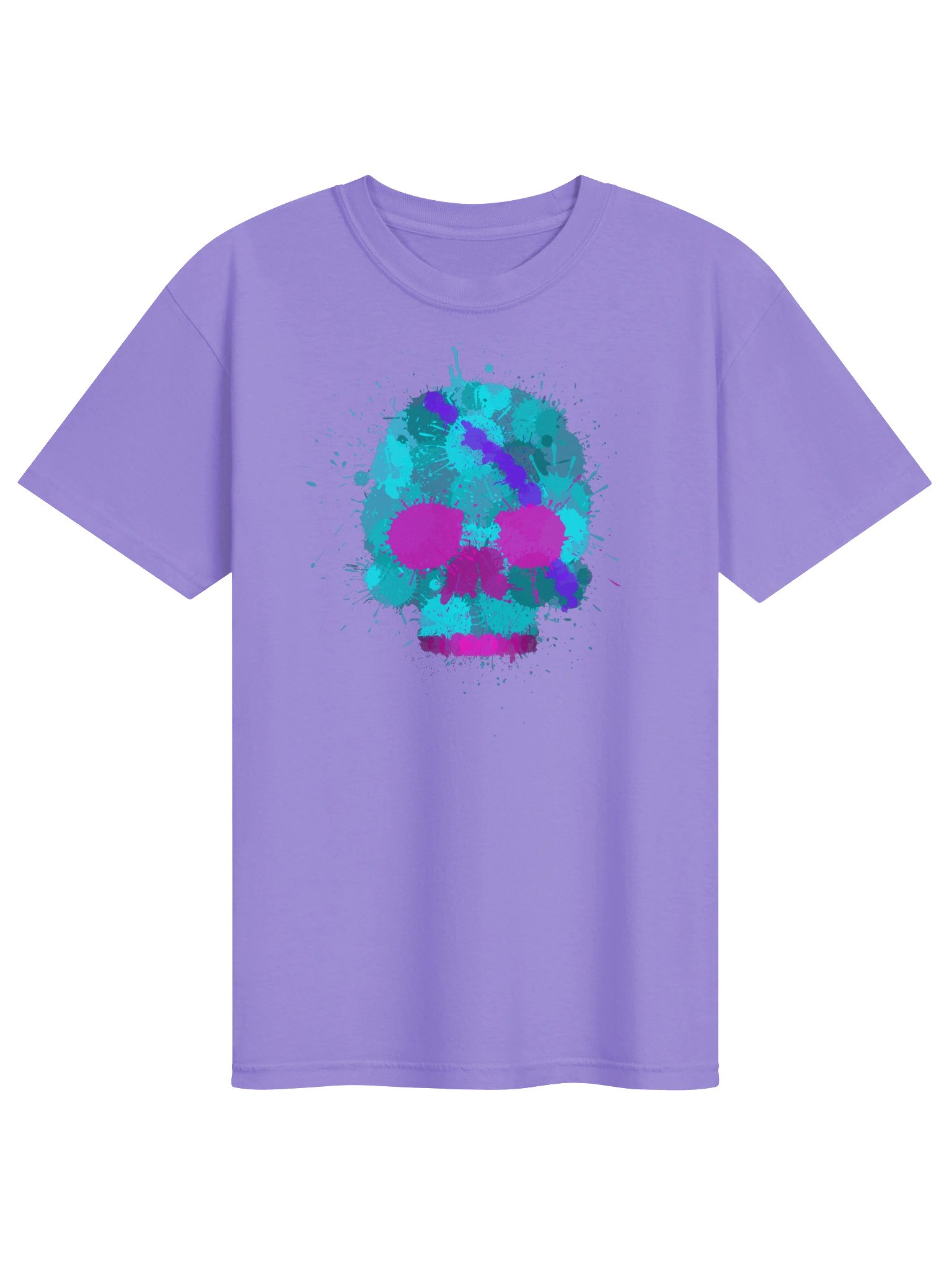 Teal Splatter Skull Tee product image (25)