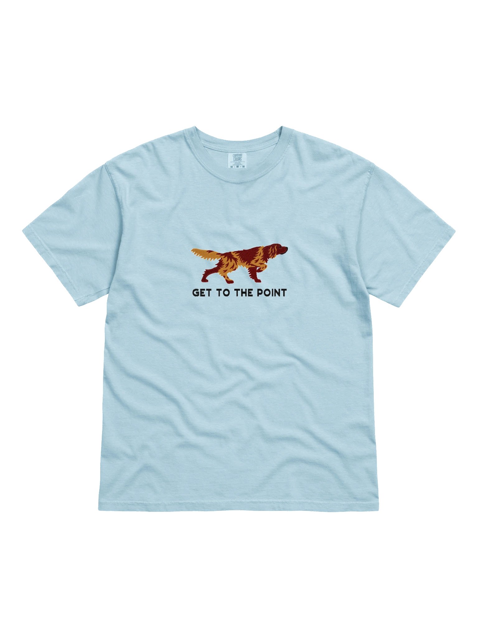Get to the Point T-Shirt (Embroidered) of a Small Münsterländer(Liver Roan) product image (4)