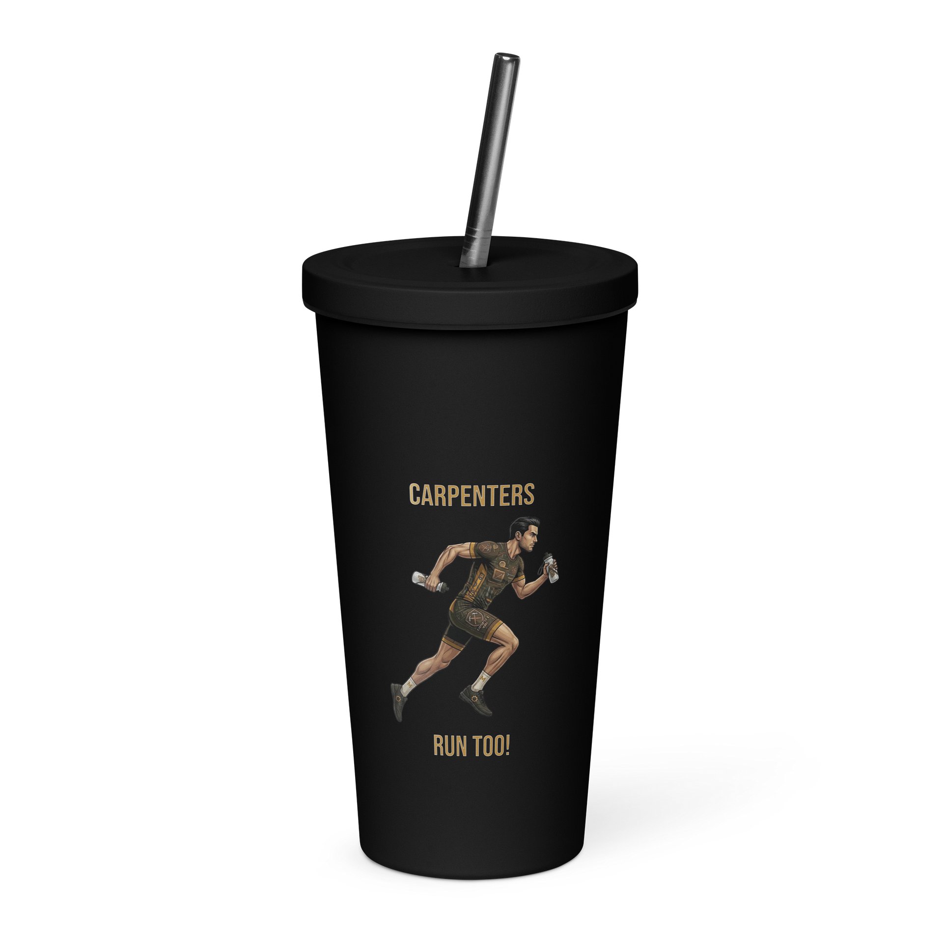 Carpenter Athlete Tumbler with Straw | Mens Running Edition product image (3)