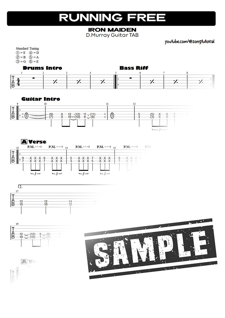 Running Free PDF TAB + Backing Track MP3 product image (2)