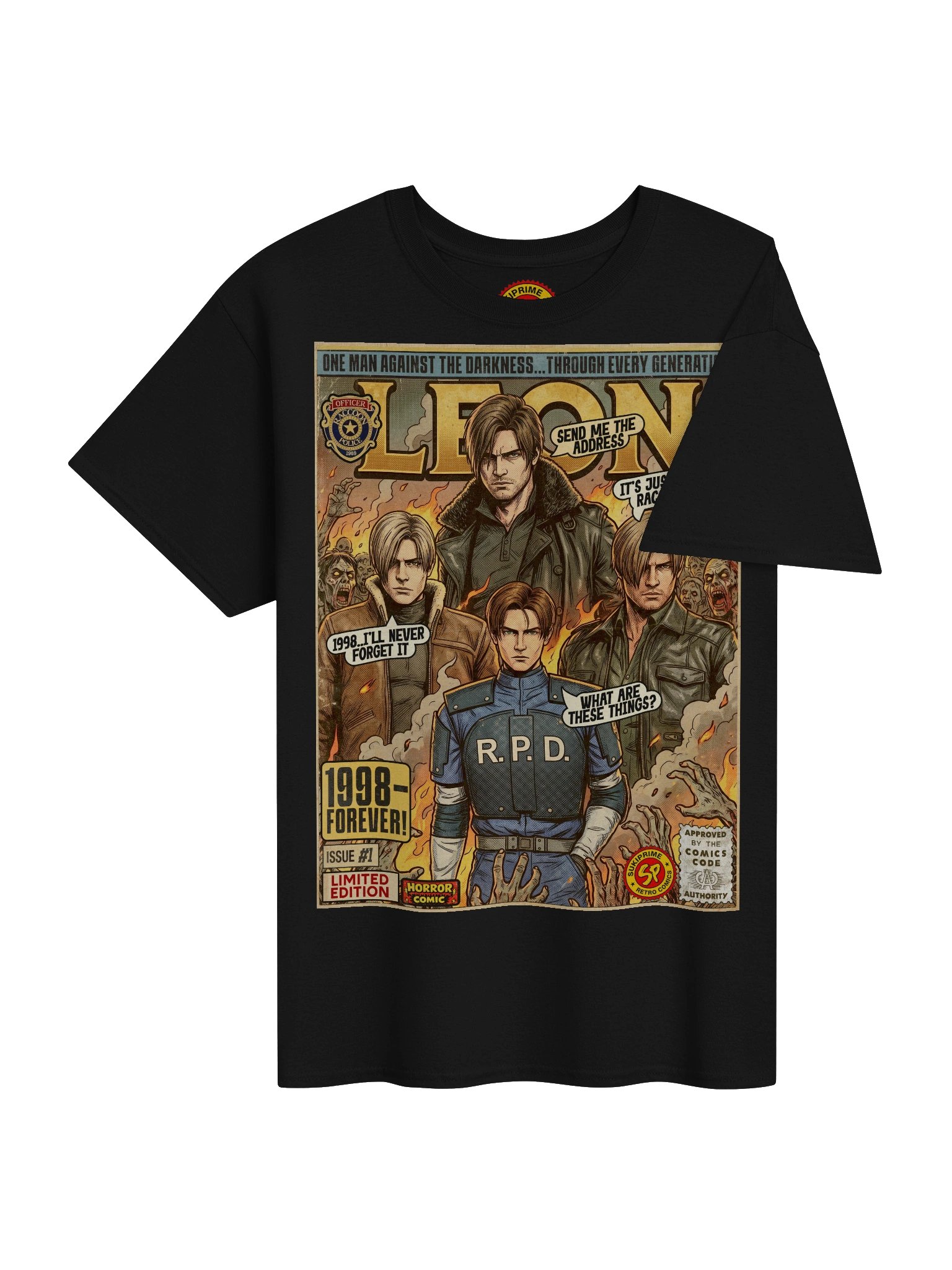 Resident Evil Leon S. Kennedy Comic Art T-Shirt product image (4)