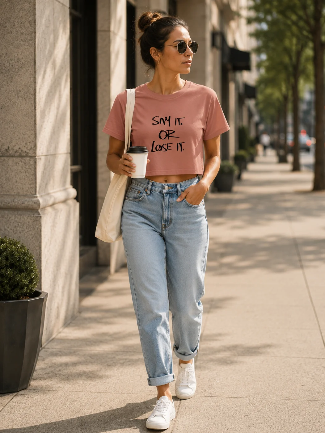 Say It Or Lose It Cropped T-Shirt | Speak Your Truth Self Expression Crop Top product image (2)