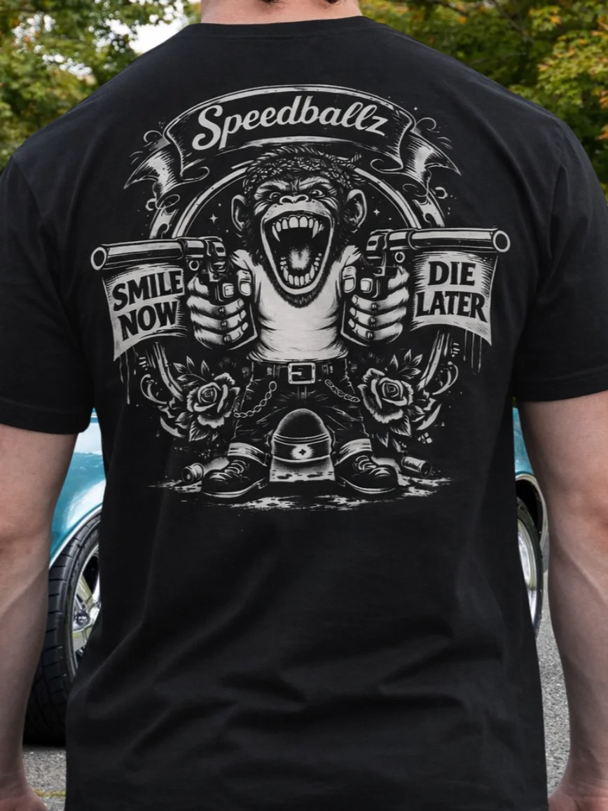 Speedballz Raging Primate Black Tee product image (1)
