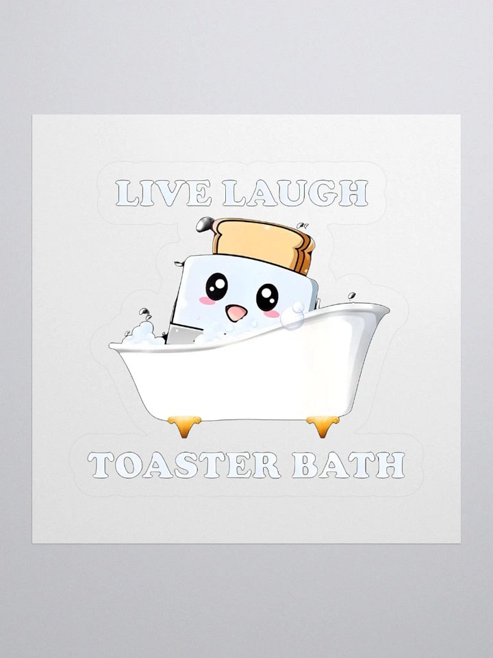 Live Laugh Toaster Bath Sticker product image (1)
